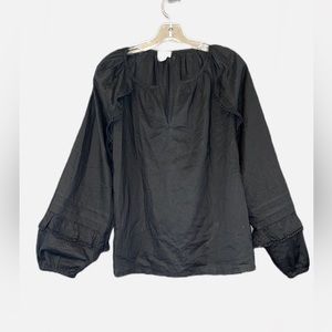J Crew Popover Puff Sleeve Statement Top Size Large